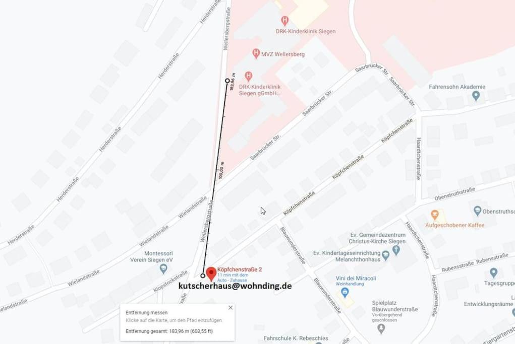 Kinderklinik, 600M Zum Bahnhof 2B Siegen Bagian luar foto